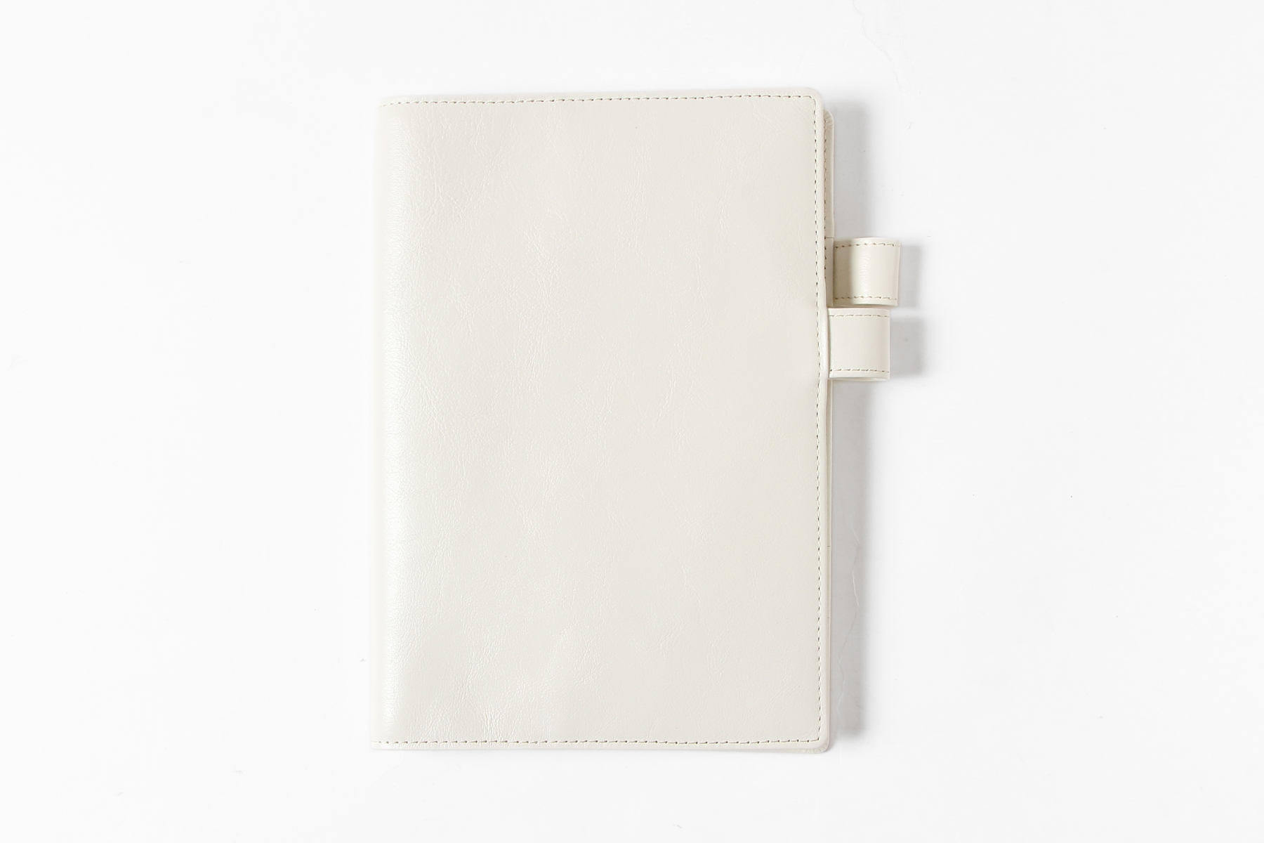 B6サイズ手帳カバー バタフライストッパー付き ミルクホワイト