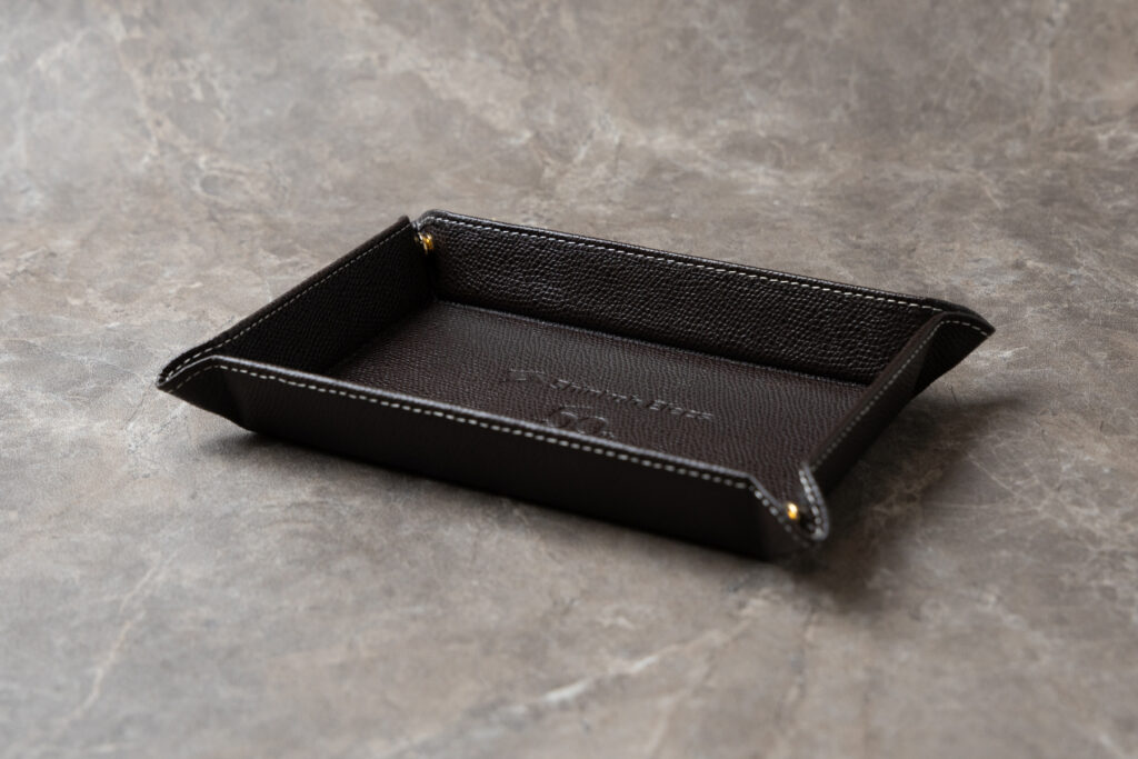 名入れ記念品 レザートレイ ダークブラウン