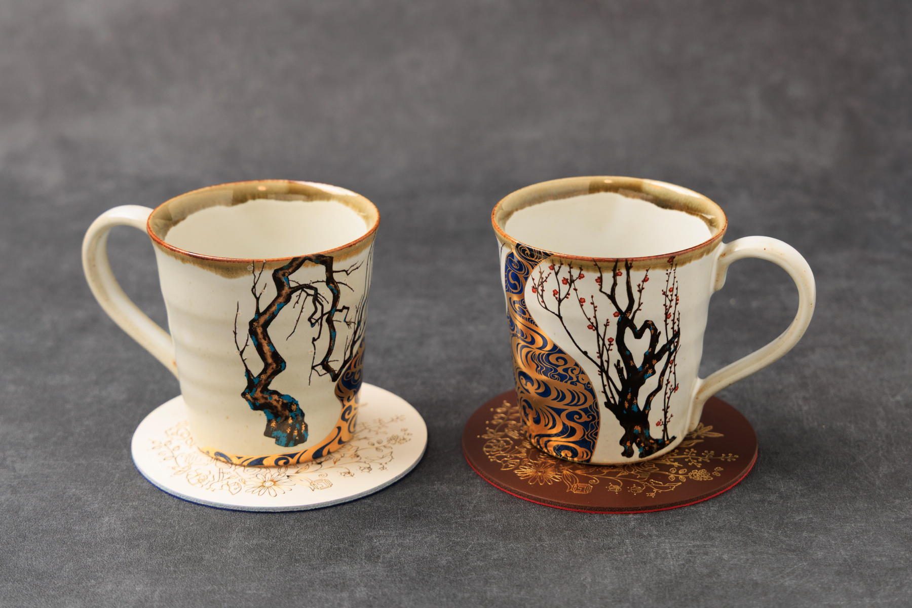 九谷焼 光琳梅 コースターセット