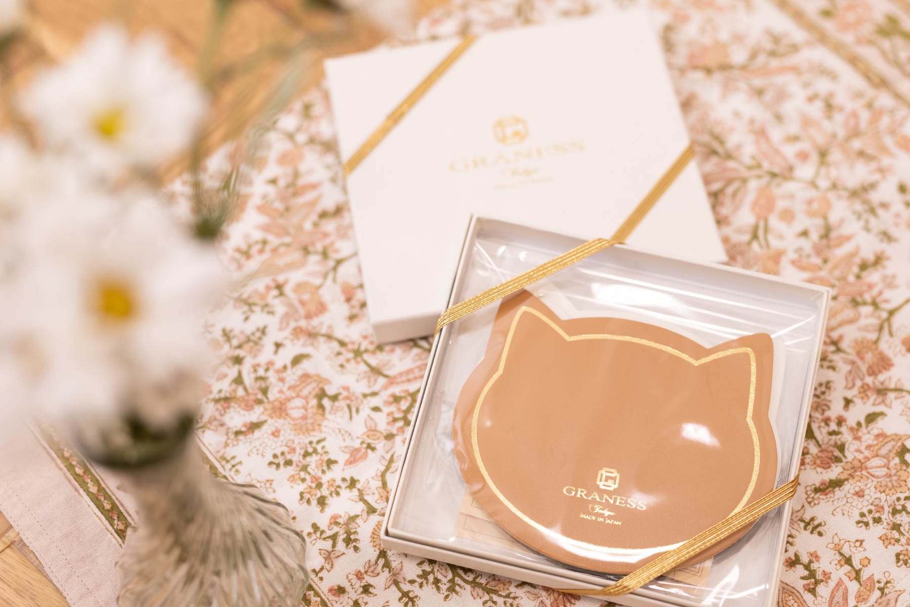 ねこねこ レザーコースター 化粧箱