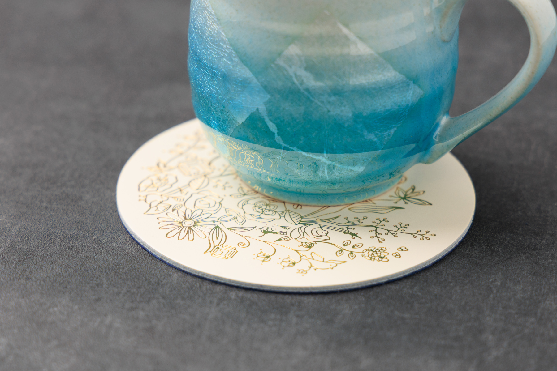 九谷焼 マグカップ 銀彩 名入れ