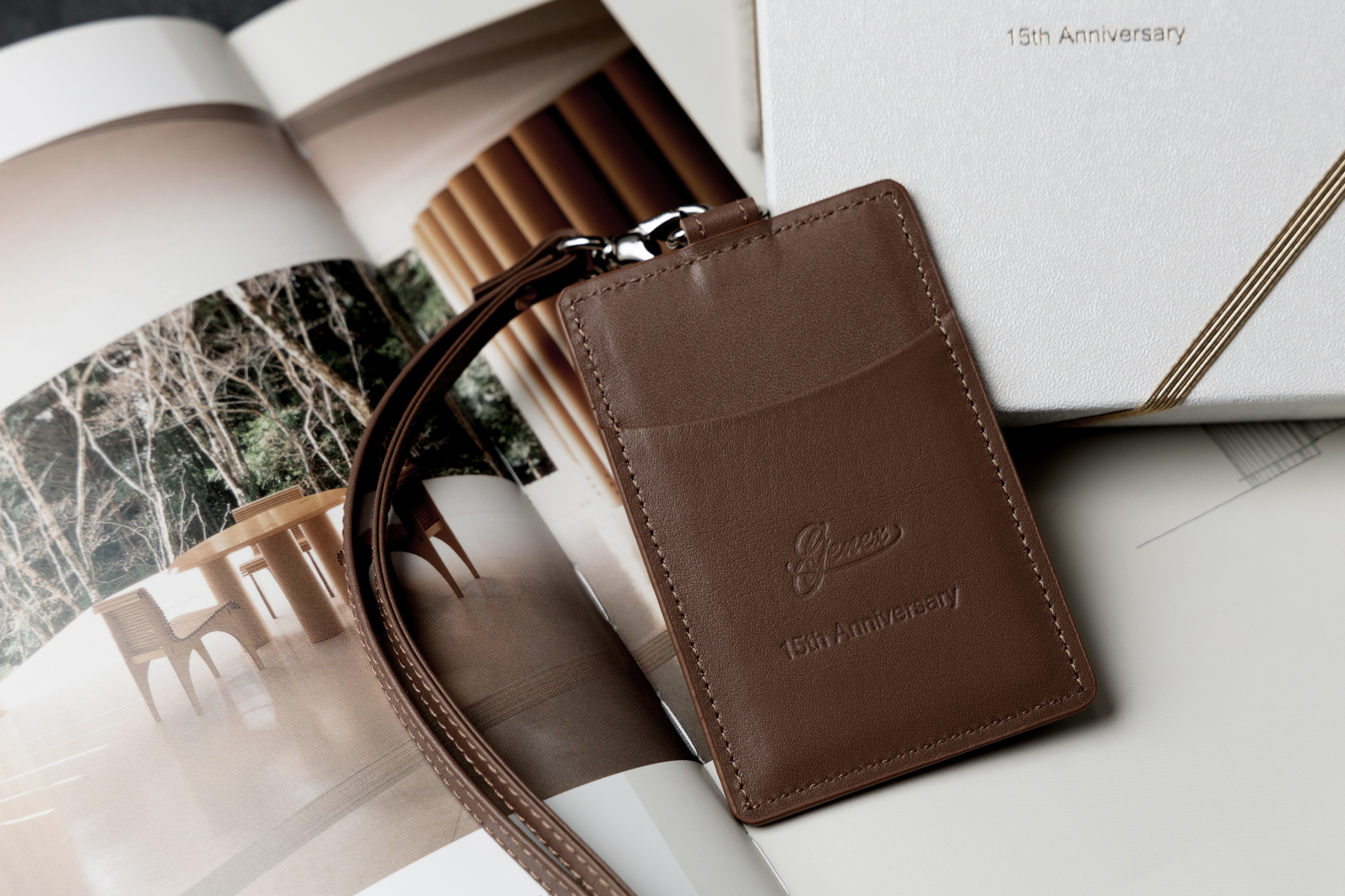 IDケース 本革 縦型 ブラウン 名入れ